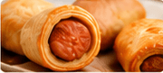 Flaky sausage rolls